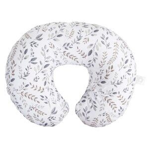 Boppy Nursing Pillow Gray Taupe Leaves Original Support